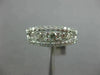 ESTATE 1CT DIAMOND 14KT WHITE GOLD CLASSIC 5 STONE DOUBLE ROW ANNIVERSARY RING