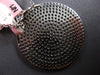 EXTRA LARGE 2CT DIAMOND 14KT WHITE GOLD MULTI ROW PAVE CIRCULAR FLOATING PENDANT
