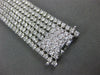 ESTATE LARGE 12.81CT DIAMOND 18KT WHITE GOLD 3D MULTI ROW CUFF TENNIS BRACELET