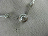 ESTATE 1.05CT DIAMOND 14KT WHITE GOLD 3D CLASSIC LINE BEZEL NECKLACE #21542