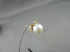 ESTATE .16CT DIAMOND & AAA SOUTH SEA PEARL 14K WHITE GOLD STUD EARRINGS #1772