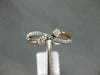 ESTATE .34CT DIAMOND 14KT ROSE GOLD 3D CLASSIC 2 STONE INFINITY CRISS CROSS RING
