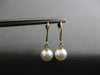 ESTATE AAA SOUTH SEA PEARL 14K YELLOW GOLD 3D CLASSIC LEVERBACK HANGING EARRINGS