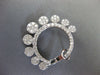 3.12CT DIAMOND 14KT WHITE GOLD 3D MULTI FLOWER CIRCULAR CLIP ON HANGING EARRINGS