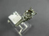 ESTATE WIDE .51CT DIAMOND 14K WHITE GOLD FLOWER SEMI MOUNT ENGAGEMENT RING 22187