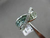 ESTATE WIDE 2.97CT DIAMOND & AAA MULTI COLOR SAPPHIRE 14K WHITE GOLD X LOVE RING