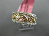 WIDE 1.15CT WHITE & PINK DIAMOND 18KT WHITE & ROSE GOLD 3D CRISS CROSS LOVE RING