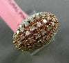ESTATE LARGE 1.51CT DIAMOND 18KT WHITE & ROSE GOLD 3D WEDDING ANNIVERSARY RING