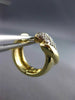 ESTATE .30CT DIAMOND 14KT TWO TONE GOLD 3D CLASSIC PAVE CLUSTER EARRINGS #21221