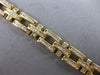 LARGE 4.0CT DIAMOND 14K YELLOW GOLD 3D CHANNEL SQUARE MULTI LINK TENNIS BRACELET