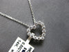 .50CT DIAMOND 14KT WHITE GOLD 3D CLASSIC ROUND OPEN HEART LOVE FLOATING PENDANT