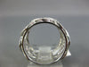 ESTATE WIDE .54CT DIAMOND 18KT WHITE GOLD DOUBLE ROW INFINITY ANNIVERSARY RING