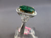 EXTRA LARGE 6.38CT DIAMOND & AAA EMERALD 18K 2 TONE GOLD 3D HALO ENGAGEMENT RING