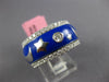 WIDE 1.3CT DIAMOND & BLUE ENAMEL 18K WHITE GOLD STAR & MOON ETERNITY ETOILE RING