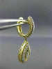 ESTATE .36CT DIAMOND 14KT WHITE & YELLOW GOLD TEAR DROP ROPE HANGING EARRINGS