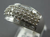 ESTATE WIDE 1.52CT DIAMOND 18KT WHITE GOLD 3D ROUND & BAGUETTE ANNIVERSARY RING