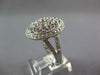 LARGE .80CT DIAMOND & AAA PINK SAPPHIRE 18K WHITE GOLD FLOWER FILIGREE LOVE RING