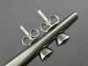 ESTATE .30CT DIAMOND 14KT WHITE GOLD CLASSIC SOLITAIRE BEZEL STUD EARRINGS 25792
