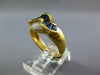 1.66CT DIAMOND & AAA SAPPHIRE 18KT YELLOW GOLD ROUND & BAGUETTE SWIRL FUN RING