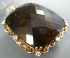 EXTRA LARGE 186.80CT DIAMOND & AAA SMOKY TOPAZ 14KT ROSE GOLD FILIGREE PENDANT