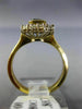 ESTATE 1.60CT DIAMOND & EMERALD CUT SAPPHIRE 18K YELLOW GOLD ENGAGEMENT RING 126