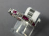 .72CT DIAMOND AAA RUBY 18K WHITE GOLD ROUND & PRINCESS FILIGREE ANNIVERSARY RING
