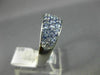 WIDE 1.50CT AAA TANZANITE 14KT WHITE GOLD 3D MULTI ROW FILIGREE ANNIVERSARY RING