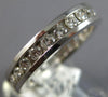 ESTATE .81CT DIAMOND 14KT WHITE GOLD 3D ROUND CHANNEL WEDDING ANNIVERSARY RING