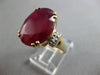 EXTRA LARGE 10.15CT DIAMOND & AAA RUBY 14K 2 TONE GOLD 3D ENGAGEMENT RING #28008
