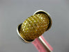 EXTRA LARGE 4.20CT FANCY YELLOW DIAMOND 18K WHITE GOLD ROLLING FOOTBALL FUN RING