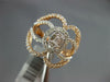 WIDE .97CT DIAMOND 14KT ROSE GOLD 3D ROUND & BAGUETTE INVISIBLE OVAL FLOWER RING