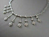 ANTIQUE 2.0CT DIAMOND 18KT WHITE GOLD DROP MULTI FLOWER ETOILE NECKLACE 17" LONG