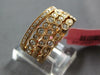 ESTATE WIDE .62CT DIAMOND 18KT ROSE GOLD 3D FILIGREE STACKABLE FUN RING