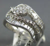 ESTATE WIDE 2.26CT DIAMOND 18KT WHITE GOLD 3D MARQUISE SHAPE ANNIVERSARY RING