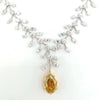 EXTRA LARGE 29.76CT WHITE & FANCY YELLOW DIAMOND 18KT 2 TONE GOLD 3D NECKLACE