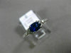 ESTATE .71CT DIAMOND & AAA OVAL SAPPHIRE 14KT WHITE GOLD FRIENDSHIP PROMISE RING