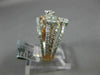 ESTATE WIDE 1.17CT DIAMOND 14KT ROSE GOLD 3D CLASSIC CLUSTER MULTI ROW LOVE RING