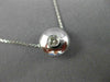 ESTATE .15CT ROUND CUT DIAMOND 14KT WHITE GOLD 3D ROUND SOLITAIRE PENDANT#19649