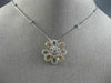 ESTATE 1.05CT WHITE & PINK DIAMOND 18K 2 TONE GOLD 3D FLOWER BY THE YARD PENDANT