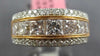 WIDE 2.56CT WHITE & PINK DIAMOND 18KT WHITE & ROSE GOLD 3 ROW ANNIVERSARY RING