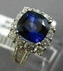 LARGE 2.23CT ROUND & BAGUETTE DIAMOND & SAPPHIRE 18KT WHITE GOLD ENGAGEMENT RING