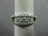 ESTATE 1CT DIAMOND 14KT WHITE GOLD CLASSIC 5 STONE DOUBLE ROW ANNIVERSARY RING