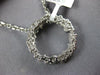 ESTATE .90CT DIAMOND 18KT WHITE GOLD 3D CLUSTER CIRCLE OF LIFE FLOATING PENDANT