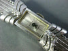 ESTATE ART DECO CORTINA DIAMOND 14K WHITE GOLD 3D RECTANGULAR SWISS WATCH #20920
