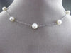 ESTATE AAA PEARL 14KT WHITE GOLD PEARL BY THE YARD DIAMOND CUT NECKLACE #24949