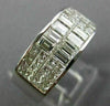 ESTATE WIDE 2.08CT DIAMOND 18KT WHITE GOLD 3D INVISIBLE ANNIVERSARY RING #26176