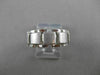 ESTATE 14KT WHITE GOLD MATTE & SHINY BRICK WEDDING ANNIVERSARY BAND RING #23237