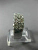 LARGE 2.30CT ROUND DIAMOND 14K WHITE GOLD 3D DOUBLE ROW WEDDING ANNIVERSARY RING