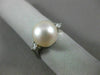 ESTATE .16CT DIAMOND & AAA SOUTH SEA PEARL 18KT WHITE GOLD 3D ENGAGEMENT RING