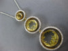 EXTRA LARGE 3.57CT WHITE & FANCY YELLOW DIAMOND 18K 2 TONE GOLD JOURNEY NECKLACE
